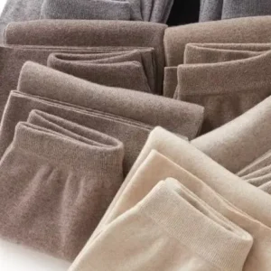 Women's 100% Merino Wool Wide-Leg Knit Pants, Thick Warm Casual Trousers